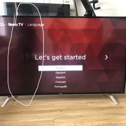 TCL Roku 65 Inch 4k  Smart TV In Excellent Condition Minor Flaw Read Description 