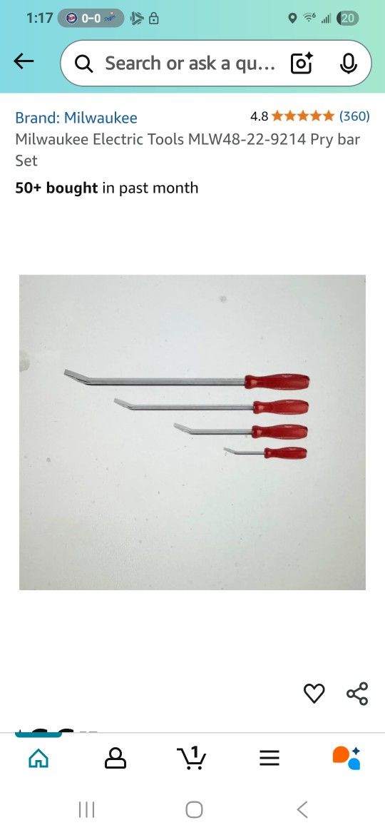 Milwaukee Pry Bar Set