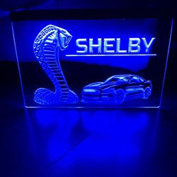 SHELBY LED NEON BLUE LIGHT SIGN 8x12