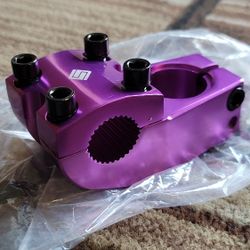 NEW Bicycle Bmx Threadless Stem Purple