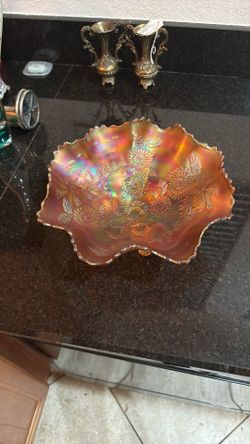 Fenton Antique Carnival Glass Bowl 