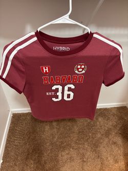 Harvard Crop Top Jersey Tee by Hybrid