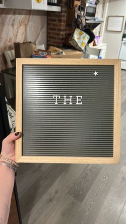 Letter board with letters