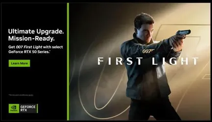 007 First Light NVIDIA RTX 50 Series Bundle Code — RTX 50 GPU Required