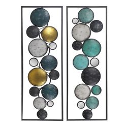 ADECO Abstract Pattern Rectangle Frame Accents Wall Decor Set of 2 - Medium