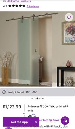 Tempered Glass barn Door