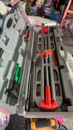 Tile Cutter 24" Manual with Case + Tile Nippers - Works Great