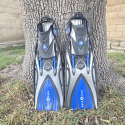 Aqua Lung Slingshot Scuba Diving Fins X-Large Black/Blue/Grey 