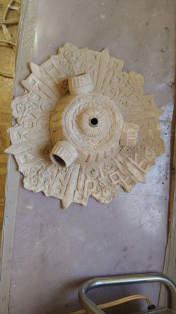 Vintage Cast Iron Ceiling Light Fixture 