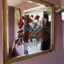 Antique Mirror Glass Painting 