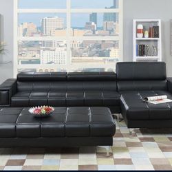 Brand New Black Modern Style (Ottoman sold separate)  