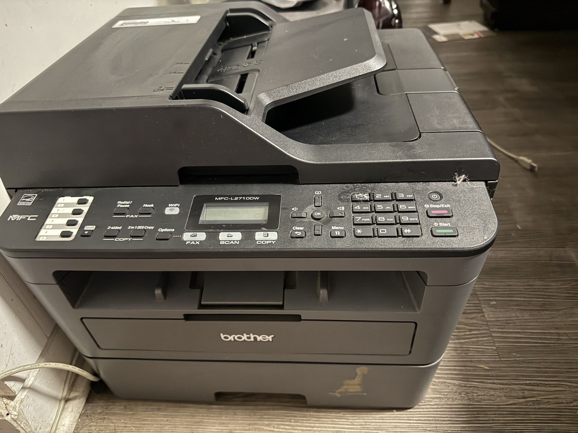 Brother Monochrome Laser Printer, MFCL2710DW, Wireless Networking, Duplex Printing
