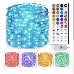 Fairy Lights USB Plug in 33ft 100LEDs with Remote