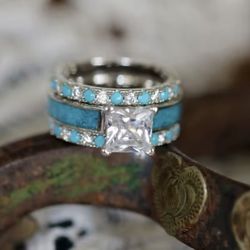 Three Piece Turquoise ring 