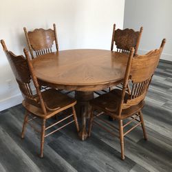 Kitchen Table w/ Leaf, 6 Chairs