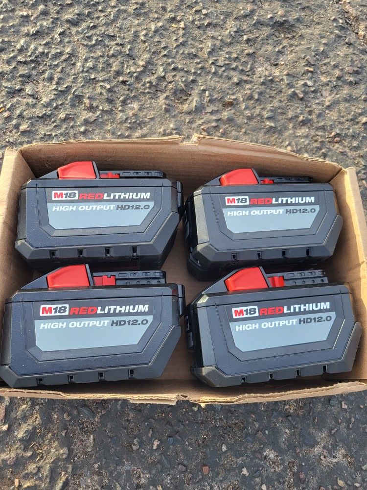 Milwaukee M18 12.0 Batteries $160 Each