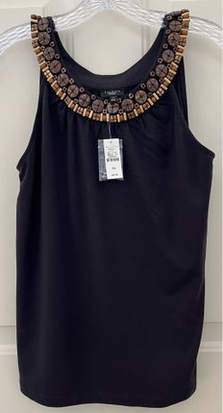 NWT Talbots Petite M Elaborate Beaded Tank Top