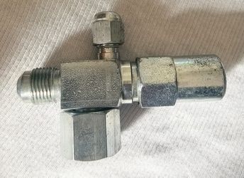 Metal Hydraulic Tee Fitting with Needle Valve