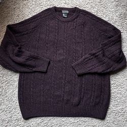 100% Wool Cable Knit Sweater