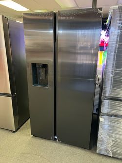 Samsung black side by side refrigerator