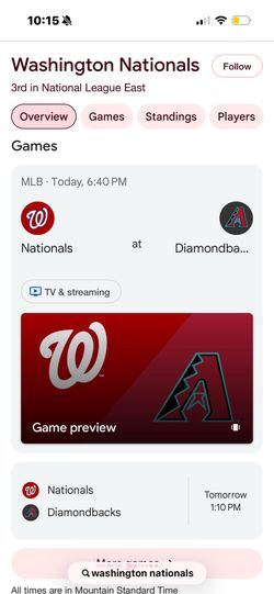 Baseball tickets