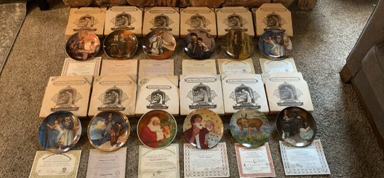 Vintage Bradford exchange collectors plates 12￼