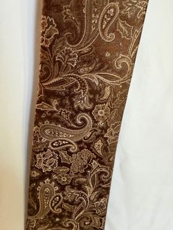 Men’s Tie, By The Tie Bar, Brown Paisley Print, Like New