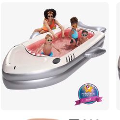 New In Box Large Inflatable Shark Pool 