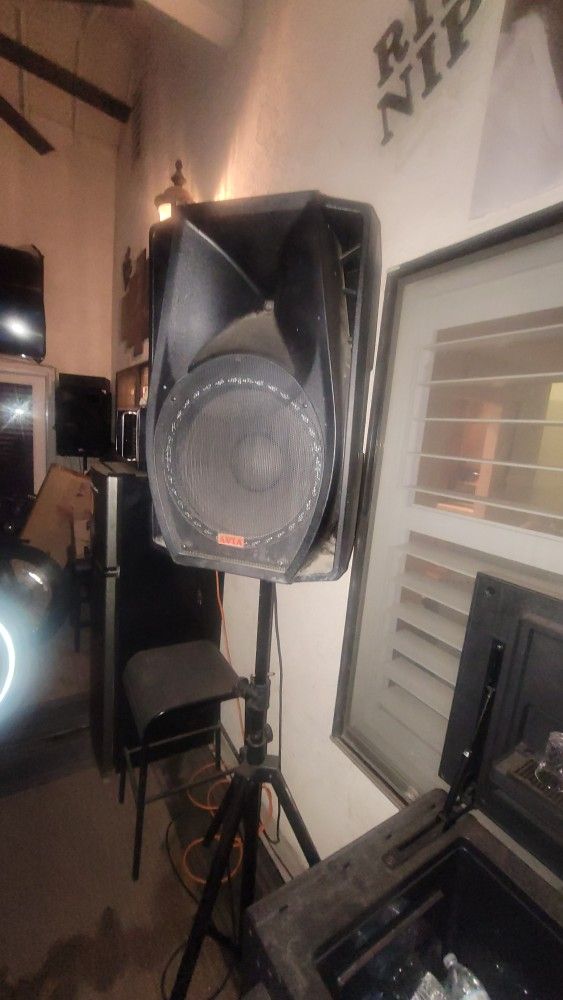 15" Plug And Play Bluetooth Speaker With Eq. Heavy Duty Stand , Firm Price Lowballers Will Be Ignored 