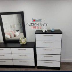 Dresser whit mirror and chest🌠Cómoda con espejo y gavetero. 