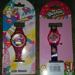 Kids Watches! Brand. New! Shopkins OR Supergirl! 