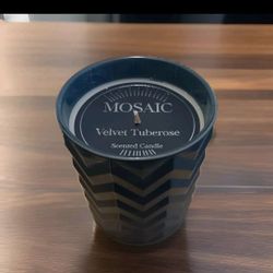 Velvet Tuberose Scented Candles 5" Tall Mosaic Bath & Spa, Yankee, amari