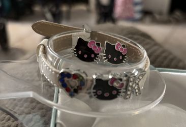Hello Kitty Girls Bracelet And Earrings Set