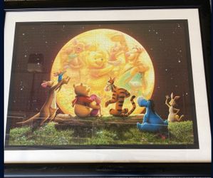 Large Framed Glow in the Dark Pooh -2000+ jigsaw pieces