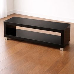 Modern Black Glass TV Stand / Media Console – Sleek Contemporary Design