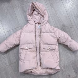 Zara Pink Puffer Jacket Size 6 Girl Puffer Coat Jacket