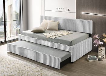 Grey Twin Daybed w/ Trundle