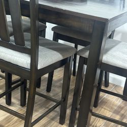 Wood Table With 4 Chairs 