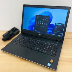 Dell i7 17.3” Full HD laptop workstation / Windows 11 Pro / Camera / SSD 512GB / RAM 32GB / NVIDIA 6GB / Bluetooth / Antivirus / Charger / Fingerprint