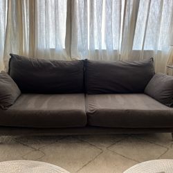 MCM Couch With Heavy Metal Legs Down Cushions