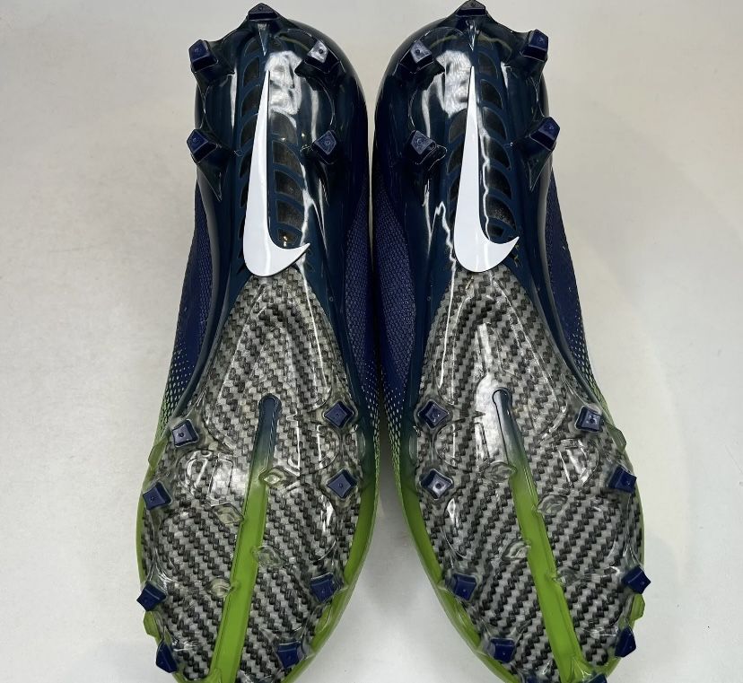 Nike Vapor Untouchable Pro 3 Cleats Seahawks Neon Green Navy  display picture 3