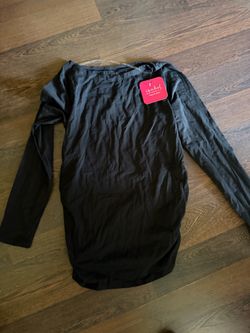Isabel Maternity Black Long Sleeve Top, size M