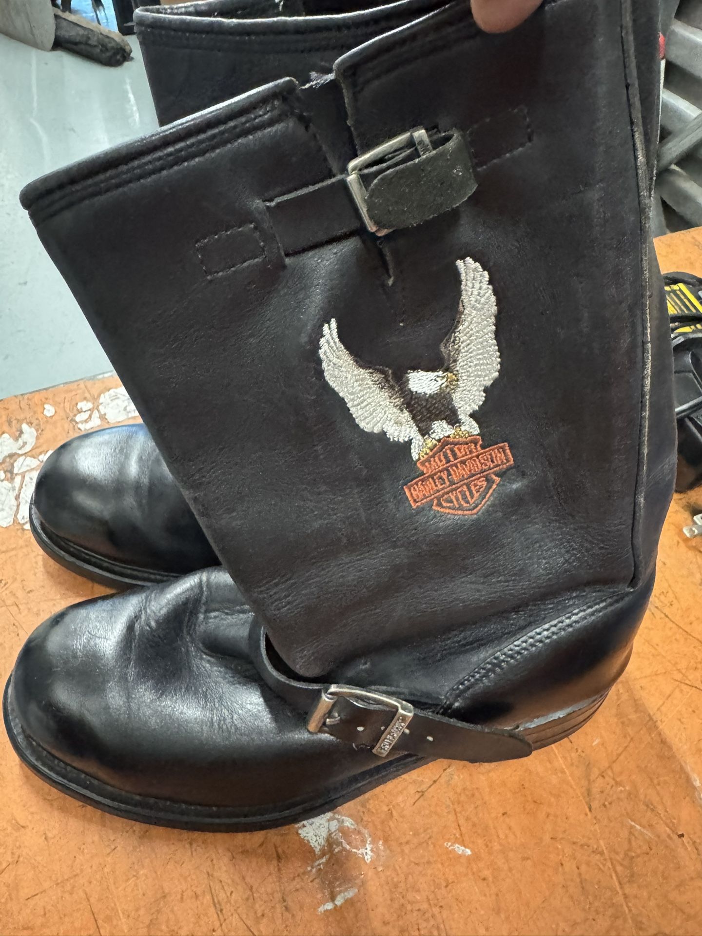 Vintage Harley Davidson Leather Boots