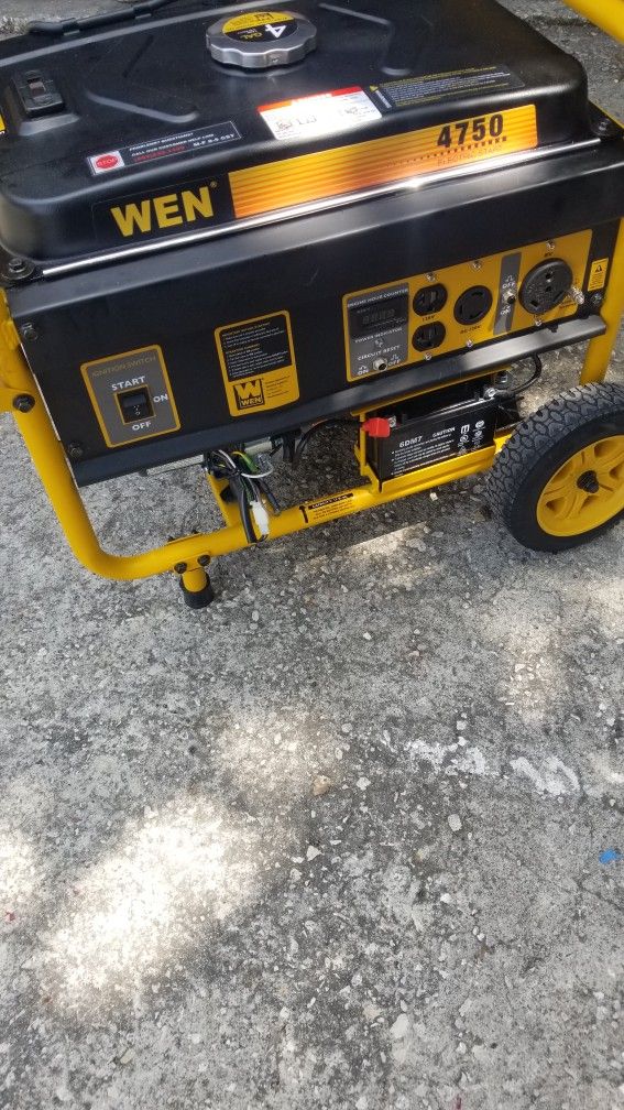 Wen Generator 4750 New With Electric start 