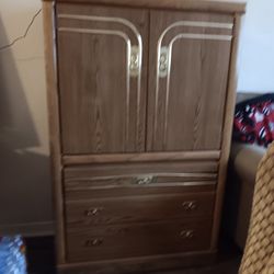 Dining Table With 6 Chairs, Beautiful Dresser,And Two Matching Chairs 