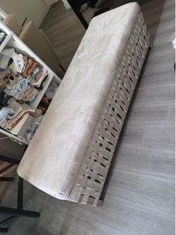 Beige footstool