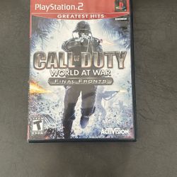 Call Of Duty World At War Final Fronts For Ps2