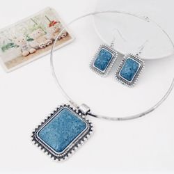 Flawless Bohemian Gem Choker Jewelry Set 