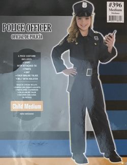 Policeman costume size kids medium Halloween dress up play