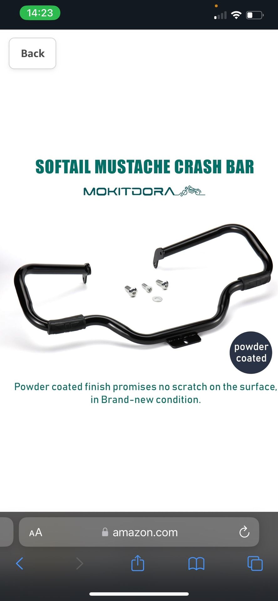 Soft tail Crash Bar